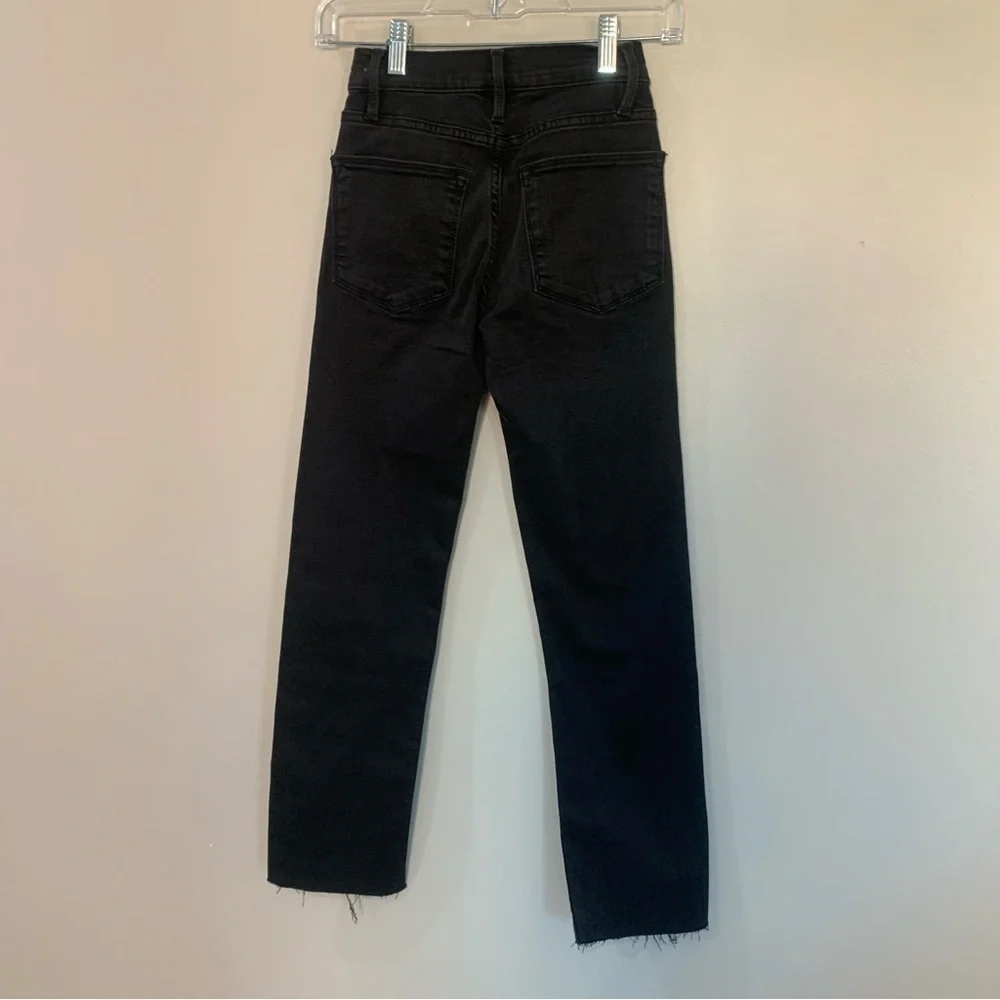 Frame Jeans Le High Straight in Kerry Black